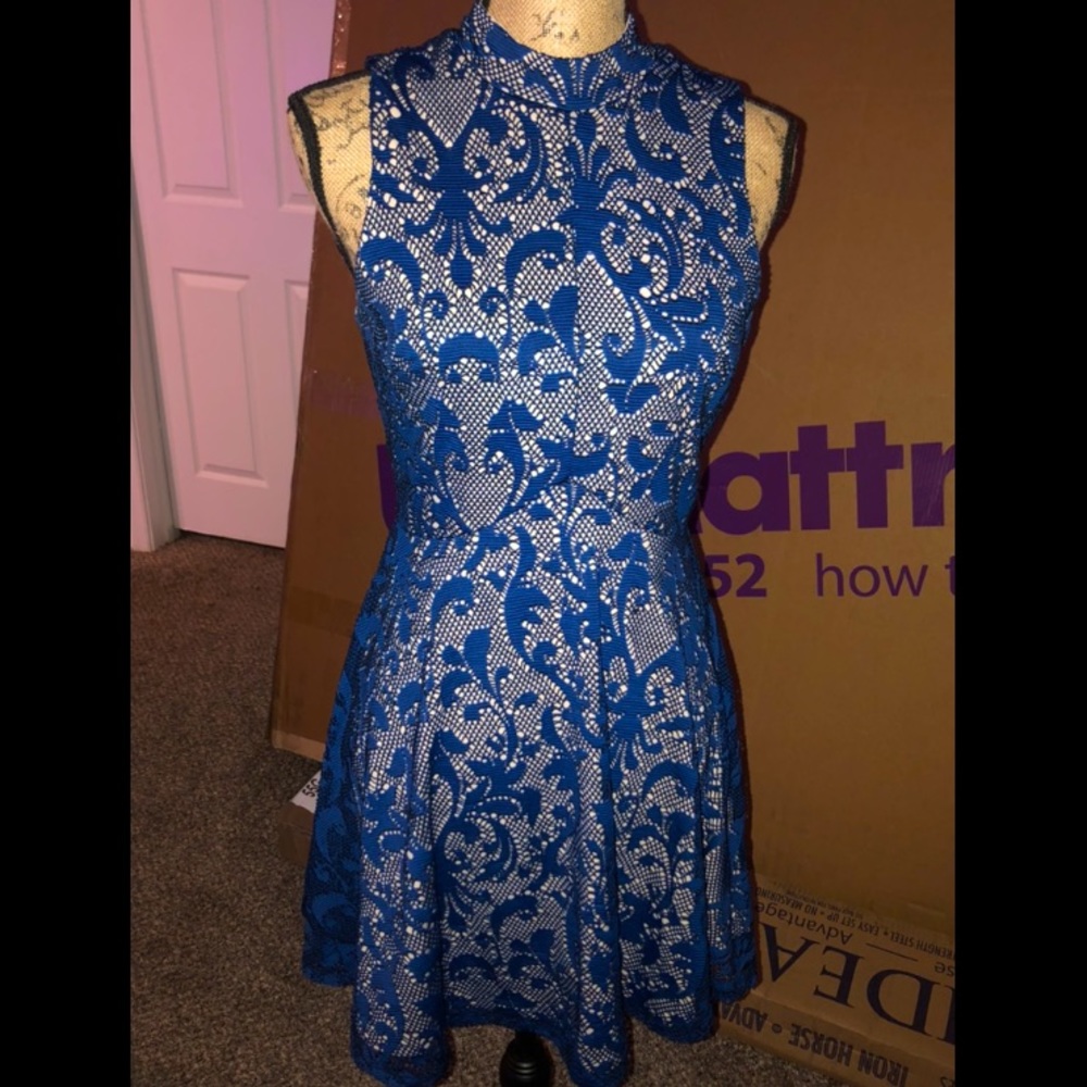 Blue skater dress